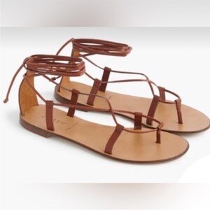 J. Crew leather lace up sandals size 9